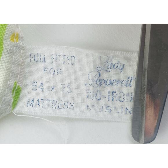 Lady Pepperell One Fitted Sheet No Iron All over Print Flower Power Orange Green - Picture 5 of 10